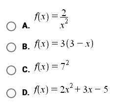 Which of the following functions is quadratic?