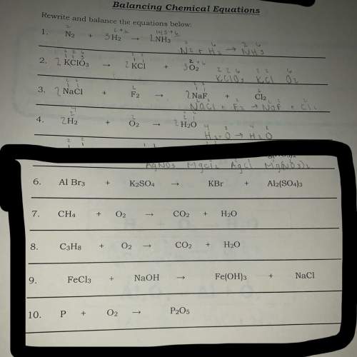 What are these equations balanced? balancing compounds is what these are.