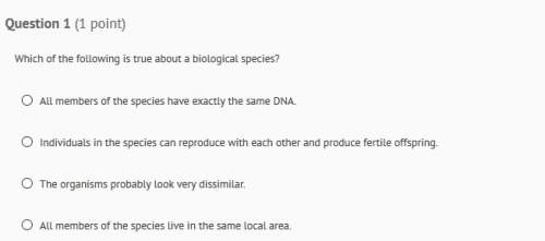 Which of the following is true about a biological species? a) all members of the species have exact