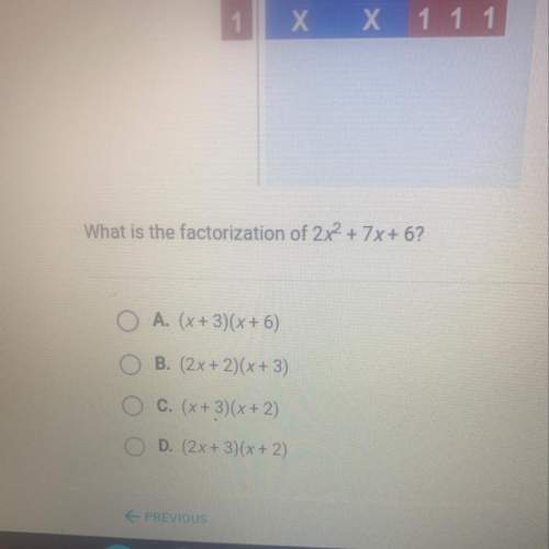What is the factorization of 2x^2 + 7x + 6