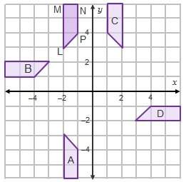 Geometry  which figure represents the image of trapezoid lmnp after a reflection across