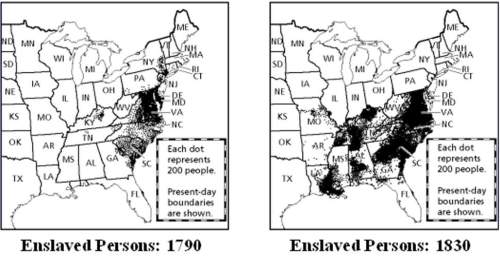 Compare the population of enslaved persons in pennsylvania in 1790 and 1830.