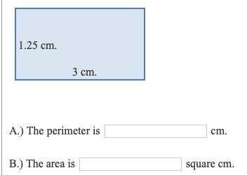 Find the perimeter and area of the figure (which is not necessarily drawn to scale):