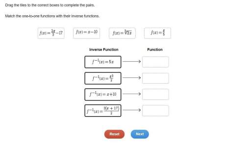 Match the one-to-one functions with their inverse functions.
