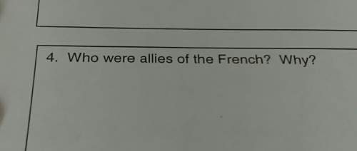 Who were allies of the french ? why ?
