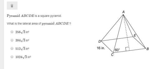 Pyramid abcde is a square pyramid. what is the lateral area of pyramid abcde ?