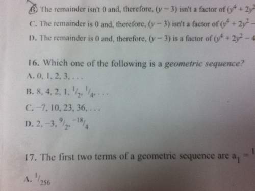 Which one of the following is a geometric sequence?