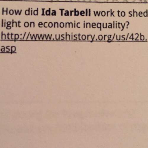 How did ida tarbell work to shed light on economic inequality?