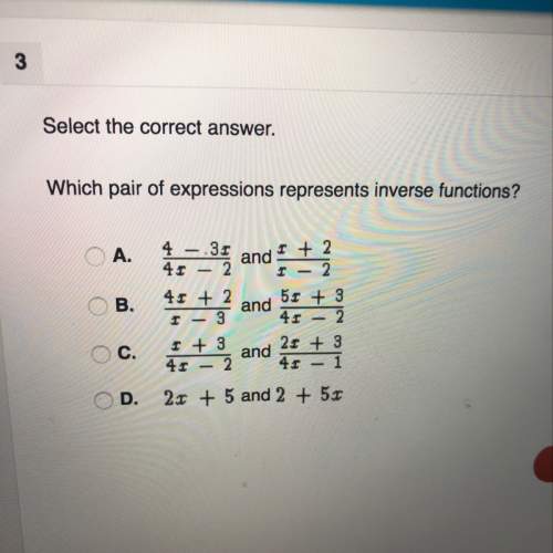 Which pair of expressions represents inverse functions