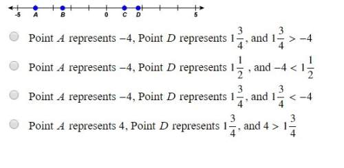 Integers:  use the number line below to determine which of the following answer choices has s