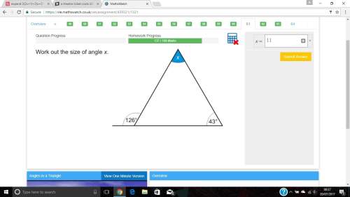 What is the angle of x at the top and what is the area.