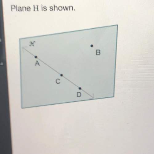 Plane h is shown. which points are coplanar and noncollinear?