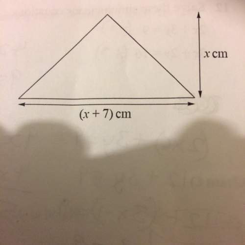 Write an expression for the area of this triangle