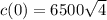 c(0)= 6500\sqrt{4}