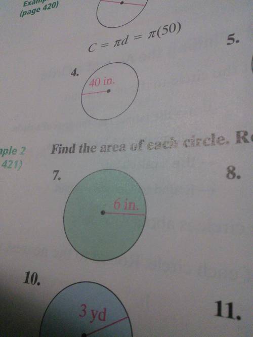 What's the area of this circle?