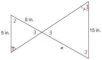 Need  asap 70 points  what is the value of x?  enter your answer in the box. x =  in.