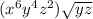 (x^{6}y^4z^2)\sqrt{yz}