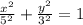\frac{x^2}{5^2}+\frac{y^2}{3^2}=1