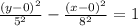 \frac{(y-0)^2}{5^2}-\frac{(x-0)^2}{8^2}=1