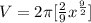 V=2\pi[\frac{2}{9}x^{\frac{9}{2}}]