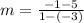 m=\frac{-1-5}{1-(-3)}