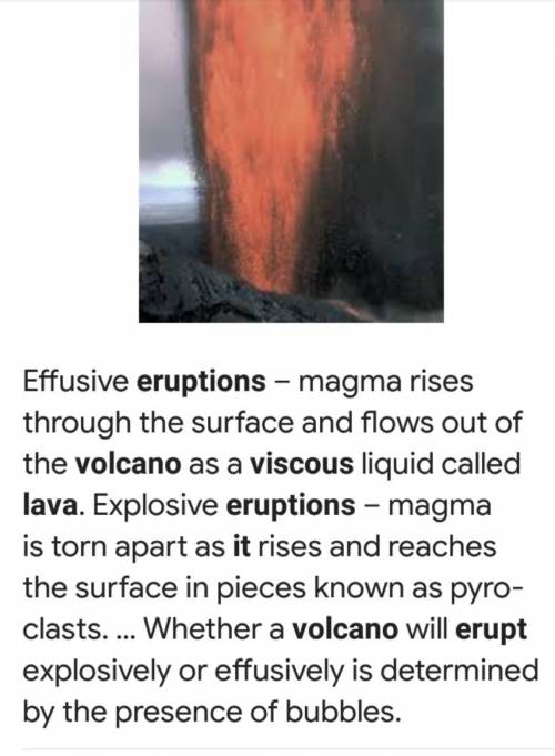 How is the viscosity of lava linked to volcanic eruption styles and types of volcanoes that they com