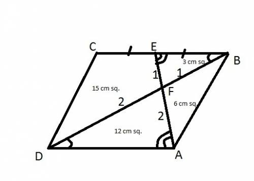 Point e is the midpoint of side bc of parallelogram abcd (labeled counterclockwise) and ae ∩ bd =f.