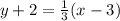 y+2 = \frac{1}{3}(x-3)