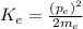K_{e}=\frac{(p_{e})^{2} }{2m_{e}}