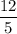 \dfrac{12}{5}