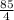 \frac{85}{4}