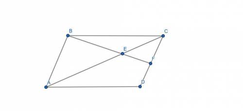 Point e belongs to diagonal ac of parallelogram abcd (labeled counterclockwise) so that ae: ec=2: 1.