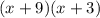 (x+9)(x+3)