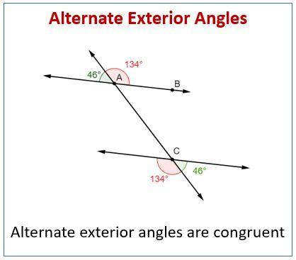 What are alternate exterior angles?