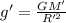 g' =\frac{GM'}{R'^{2}}