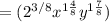 = (2^{3/8}x^{1\frac{4}{8}} y^{1\frac{7}{8}} )