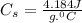 C_s=\frac{4.184J}{g.^0C}