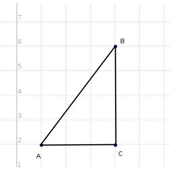 What is the perimeter of the triangle ?  a(1,2) b(4,6) c(4,2)