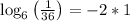 \log_6\left(\frac{1}{36}\right)=-2*1