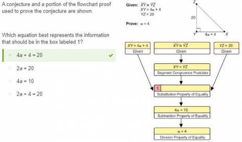 Aconjecture and a portion of the flowchart proof used to prove the conjecture are shown. which equat