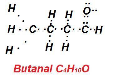 Draw the lewis structure for butanal, which has the condensed formula ch3(ch2)2cho. show all hydroge