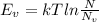 E_{v}=kTln\frac{N}{N_{v}}