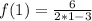 f(1) = \frac{6}{2*1 - 3}