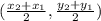 (\frac{x_2+x_1}{2} ,\frac{y_2+y_1}{2})