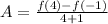 A=\frac{f(4)-f(-1)}{4+1}