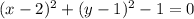 (x-2)^2+(y-1)^2-1=0