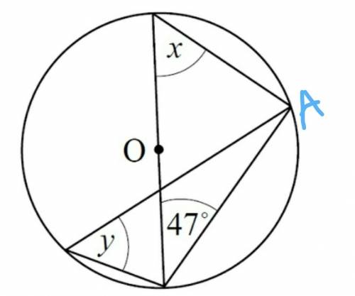 Asap or 7 yrs of badluck lol find the measure of y. a. 90  b. 53  c. 43  d. 47