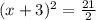 (x+3)^2=\frac{21}{2}