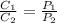 \frac{C_{1}}{C_{2}}= \frac{P_{1}}{P_{2}}