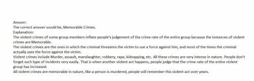 The violent crimes of some group members inflate people's judgments of the crime rate of the entire